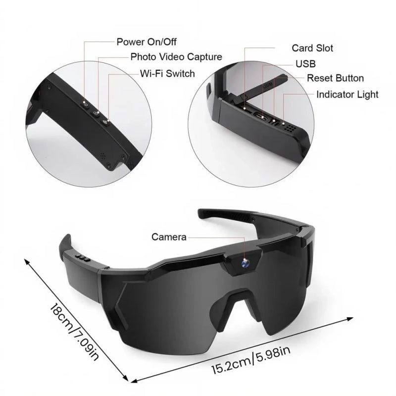 Unleash Your Adventure: Hands-Free 4K POV Smart Baseball Sunglasses