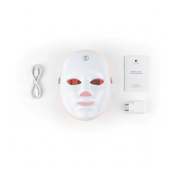 The Bespoke Glow Ritual: 7-Color Wireless LED Mask for Luminous Skin Transformation Wrinkles Reducer